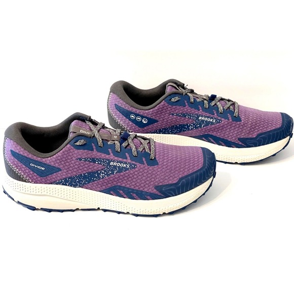 Brooks Divide 4 Women's Shoes Purple/Navy/Oyster - Picture 1 of 10